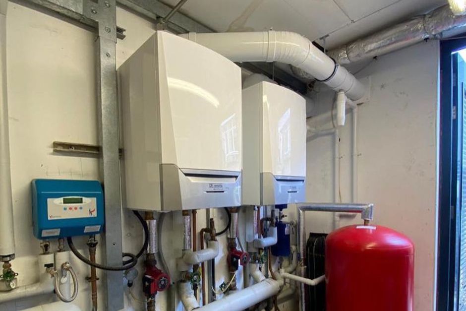 an image of a commercial boiler installed